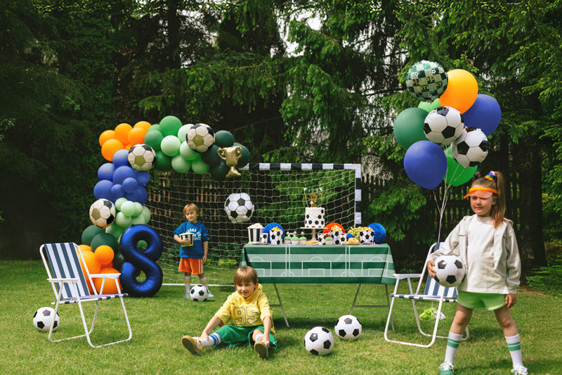 Globo metalizado redondo - pelota de fútbol