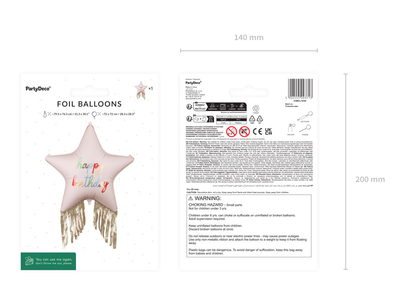 Globo metalizado - estrella con tiritas