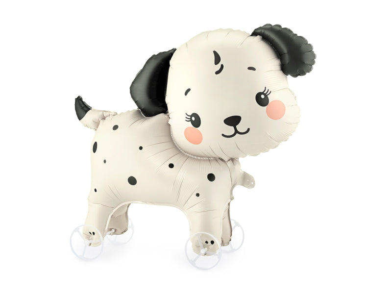 Globo metalizado - perrito sobre ruedas