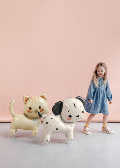 Globo metalizado - perrito sobre ruedas