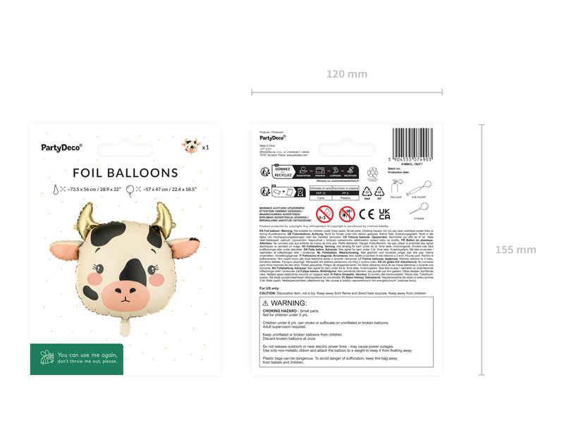 Globo metalizado - cabeza de vaca
