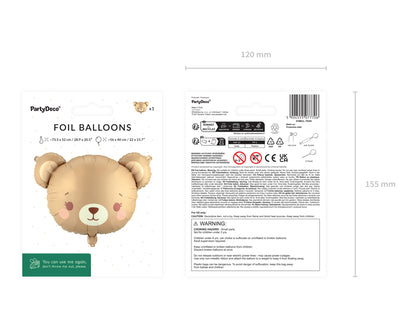 Globo metalizado - cabeza de oso