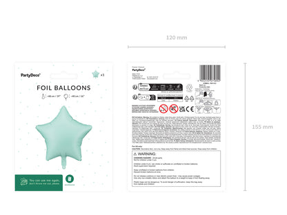 Globo metalizado - estrella pequeña verde