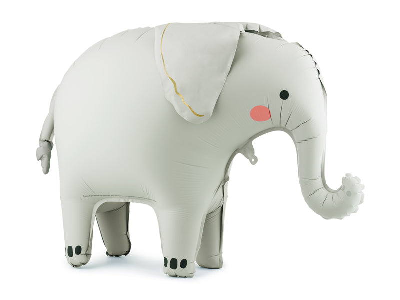 Globo metalizado - elefante gris de pie