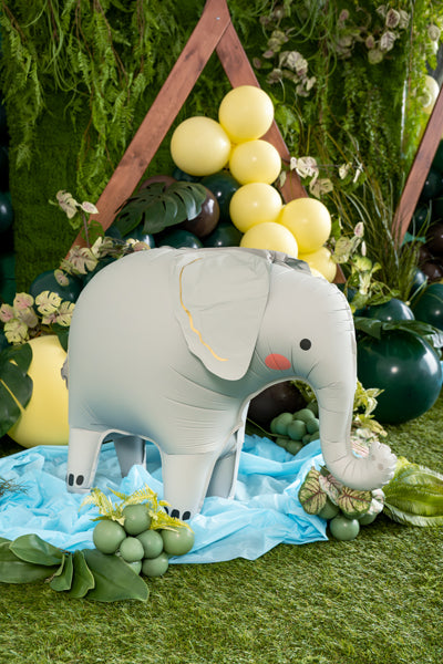 Globo metalizado - elefante gris de pie
