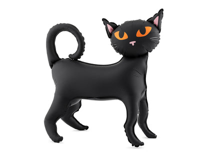 Globo metalizado - gato negro de píe