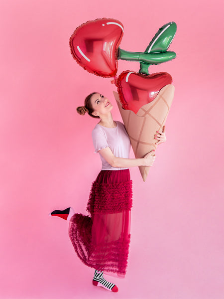 Globo metalizado - cerezas