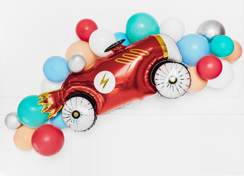 Globo metalizado - auto de carreras antiguo
