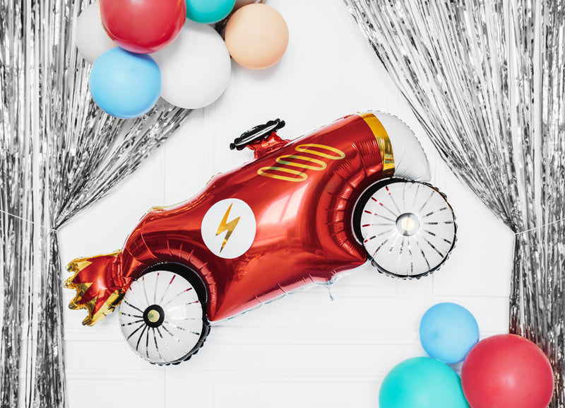 Globo metalizado - auto de carreras antiguo