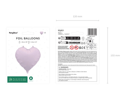 Globo metalizado - corazón pequeño lila