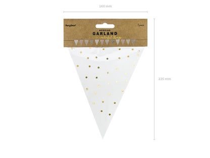 Guirnalda triángulos - rosado y dorado 2.1m