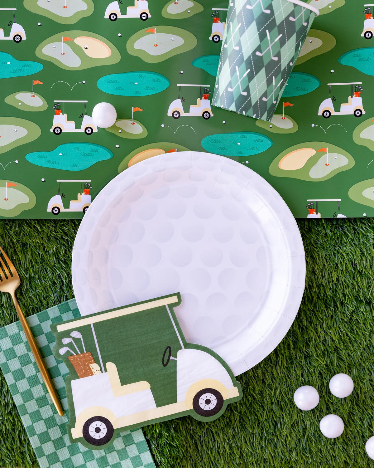 Servilletas carrito de golf