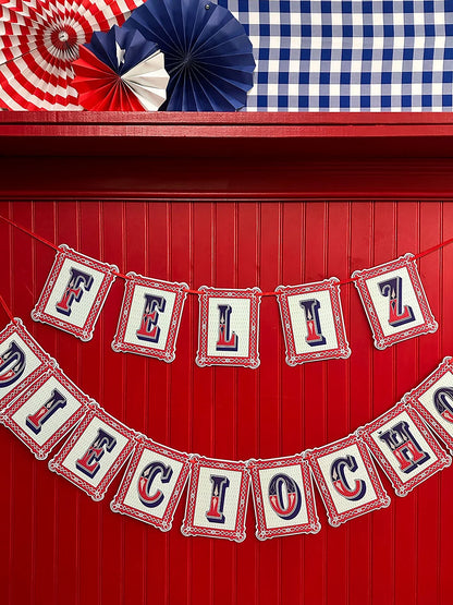 Guirnalda - Tipográfica "Feliz Dieciocho"