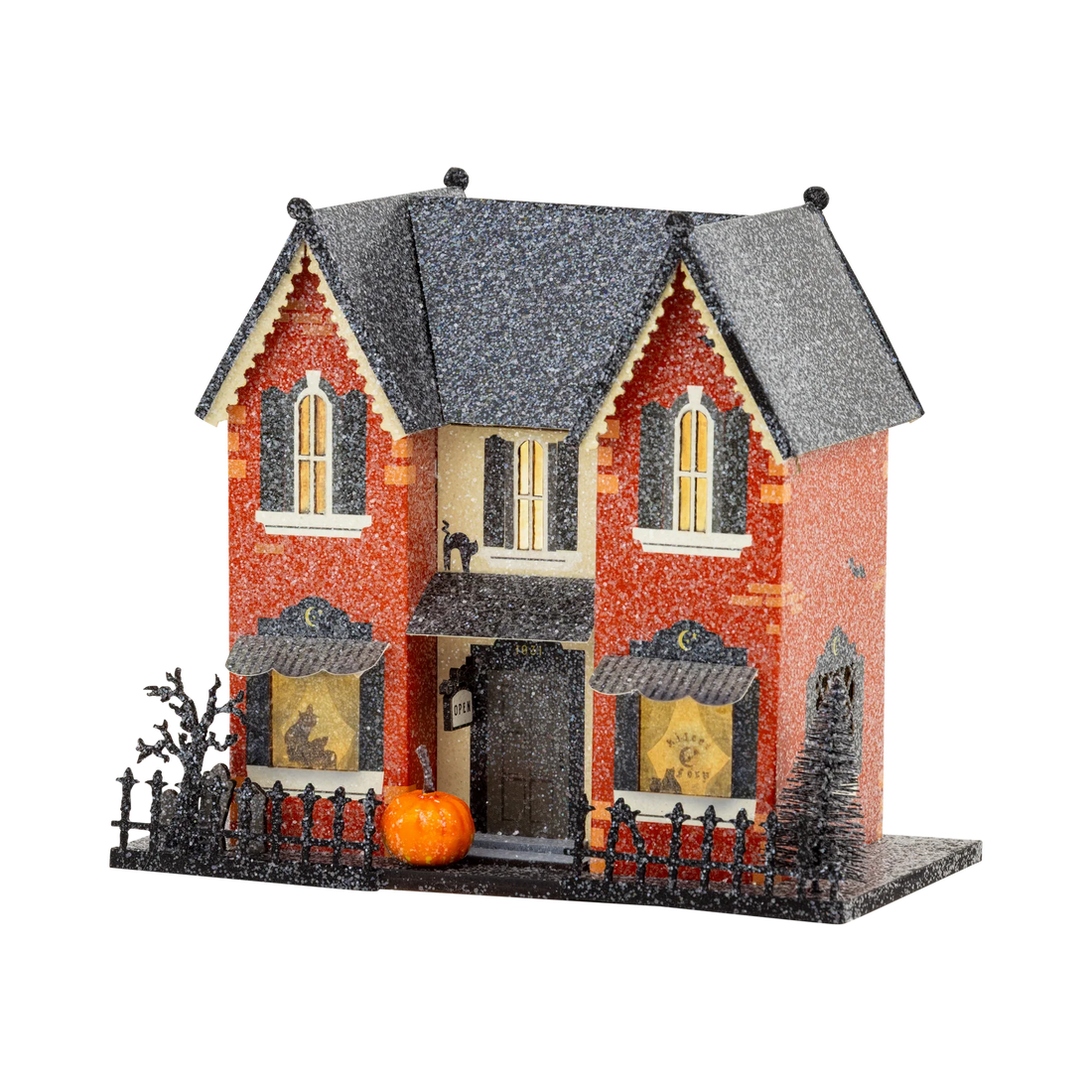 Casa aldea de Halloween iluminada - Madame Mystic