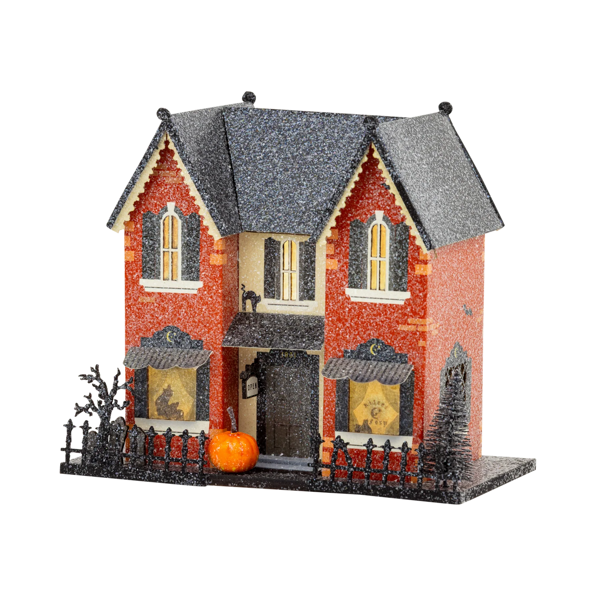 Casa aldea de Halloween iluminada - Madame Mystic
