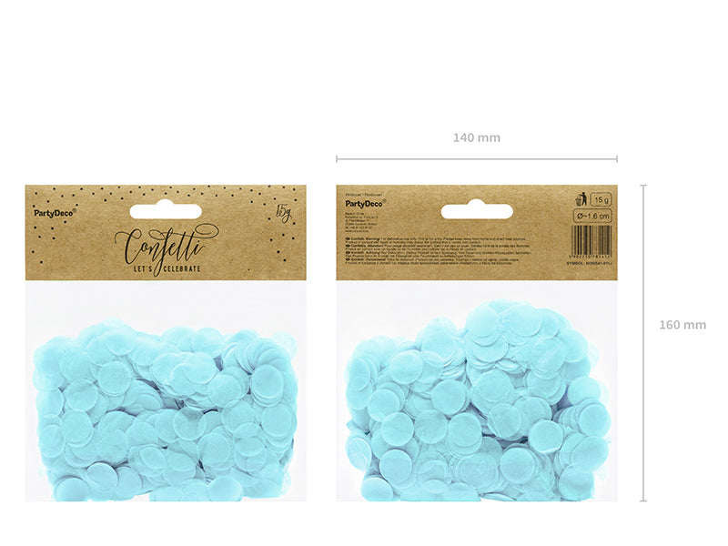 Confetti redondo - celeste