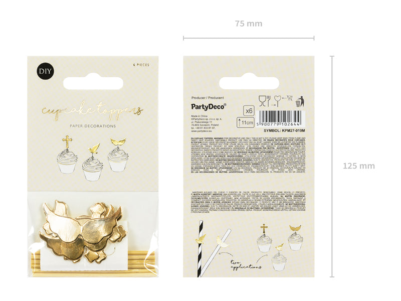 Toppers para cupcake primera comunion (6u)