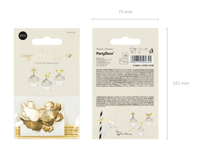 Toppers para cupcake primera comunion (6u)
