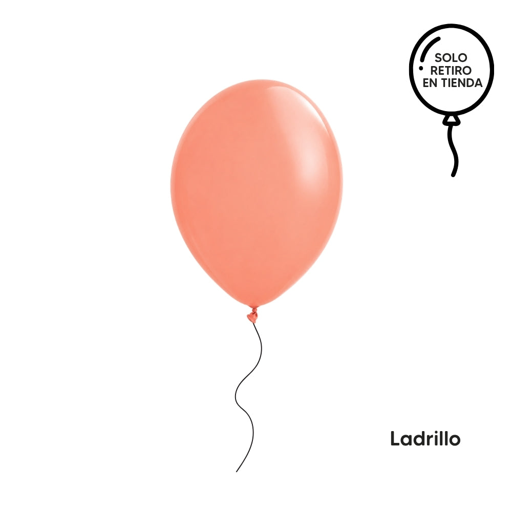 Globo 30cm inflado con helio - naranjos y rojo (elige el color )