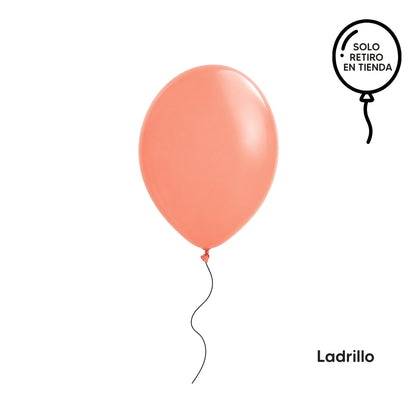 Globo 30cm inflado con helio - naranjos y rojo (elige el color )