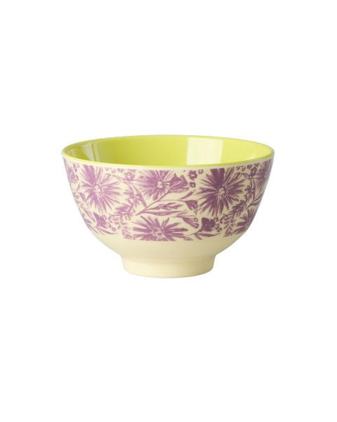 Bowl de melamina pequeño - flores moradas
