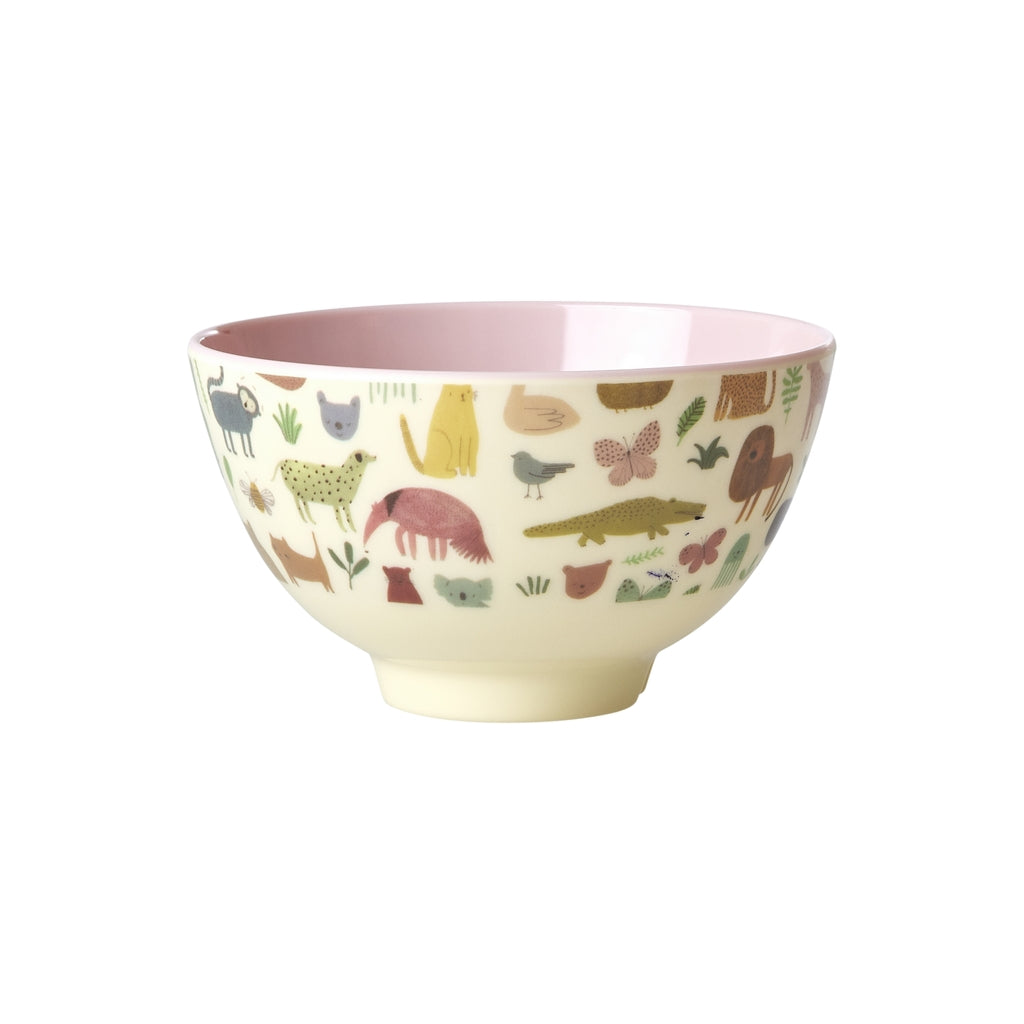 Bowl de melamina pequeño - baby jungla rosado