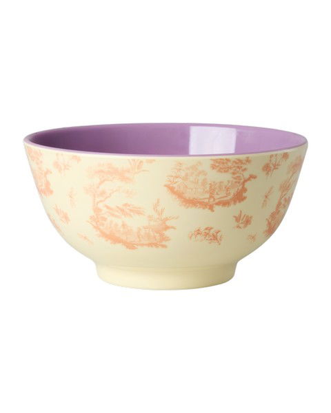 Bowl de melamina mediano - toile de jouy
