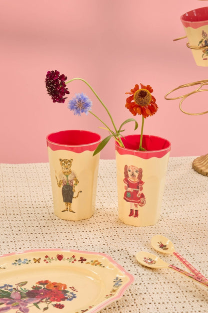 Pack x 2 vasos de melamina altos -  Nathalie Lété II animales