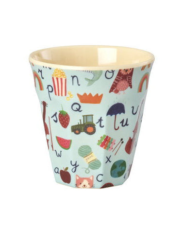 Vaso de melamina - ABC celeste