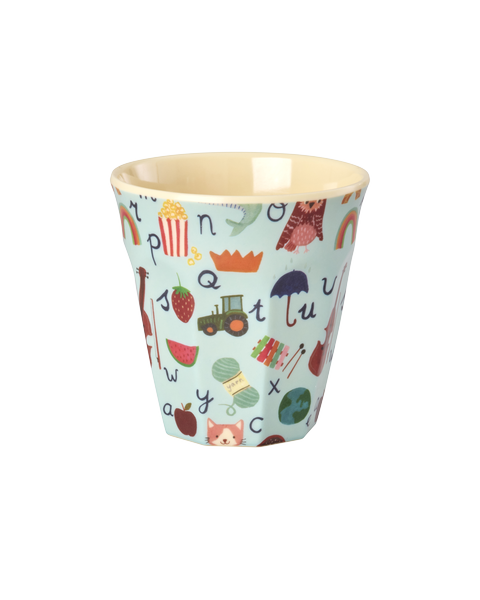 Vaso de melamina - ABC celeste