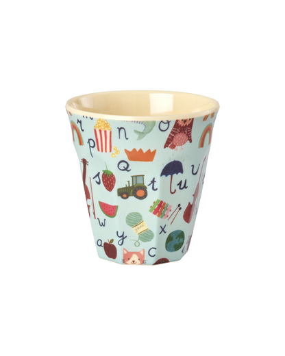 Vaso de melamina - ABC celeste