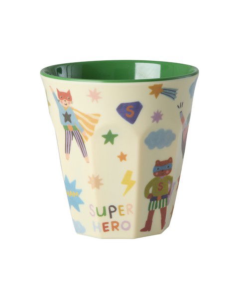 Vaso de melamina - superhéroes verde