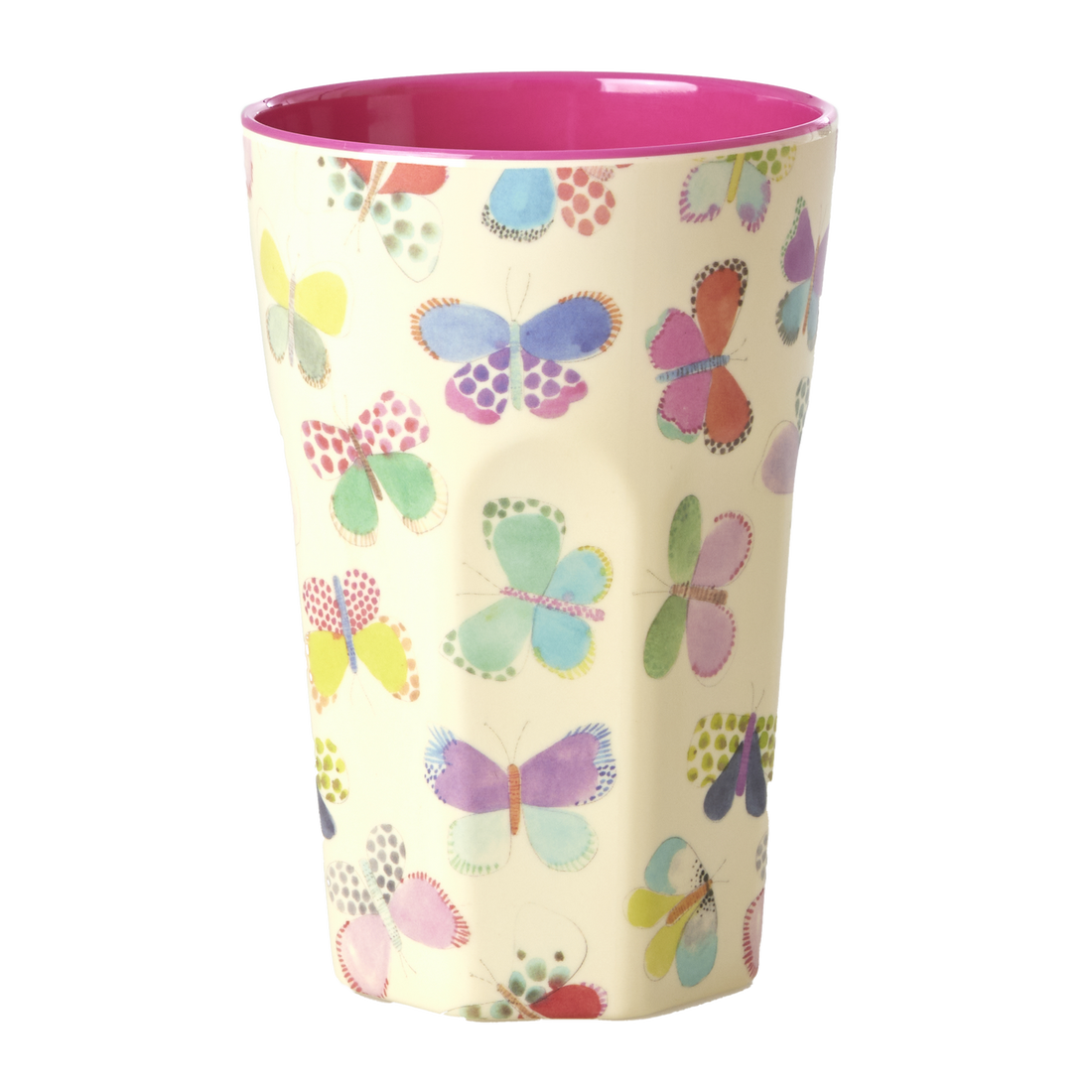 Vaso de melamina alto - mariposas multicolor