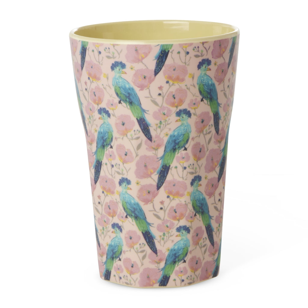 Vaso de melamina alto - pájaros exóticos