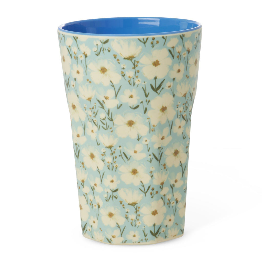 Vaso de melamina alto - flores de algodón