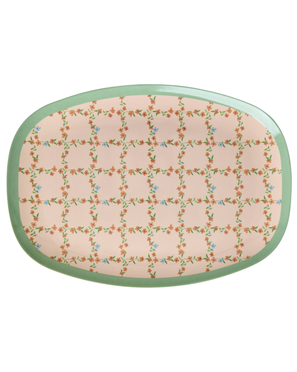 Plato de melamina rectangular - stencil cuadros