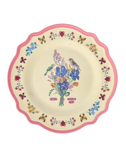 Plato fondo melamina vintage -  Nathalie Lété II flores