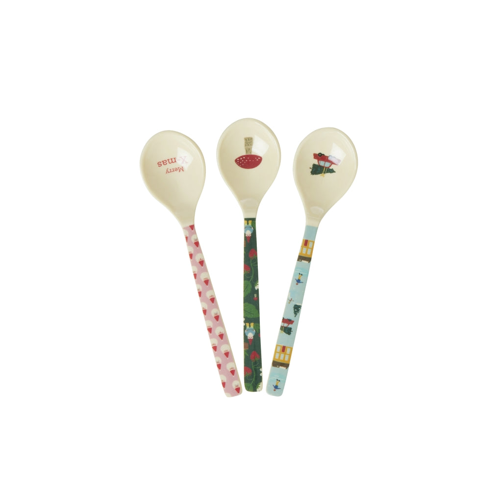 Cuchara de melamina de Navidad - 1 unidad elige el color