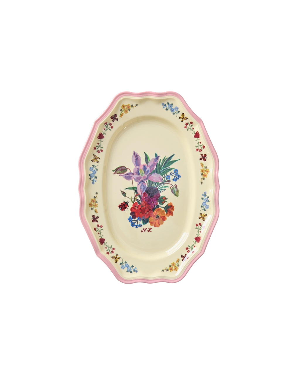 Plato de melamina rectangular - Nathalie Lété II flores