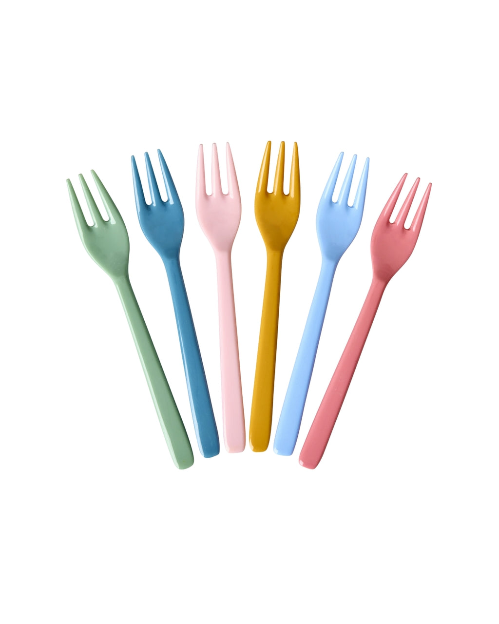 Pack 6 tenedores de melamina - colores All you need is Love and Colors