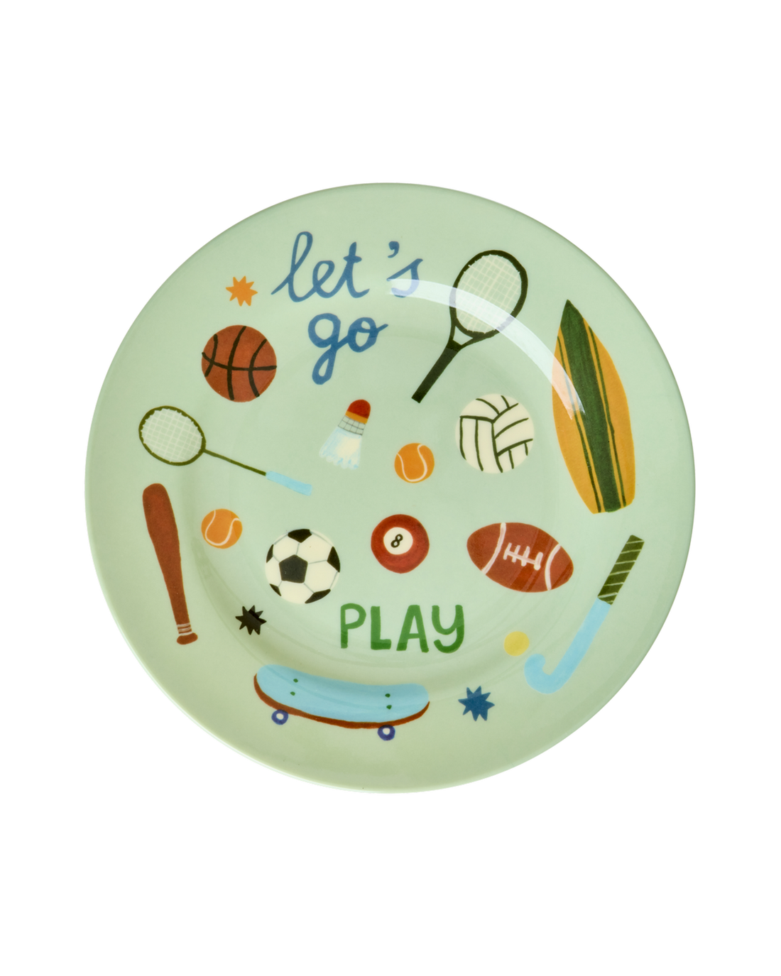 Plato de melamina redondo - deportes