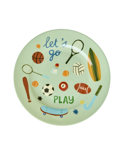 Plato de melamina redondo - deportes