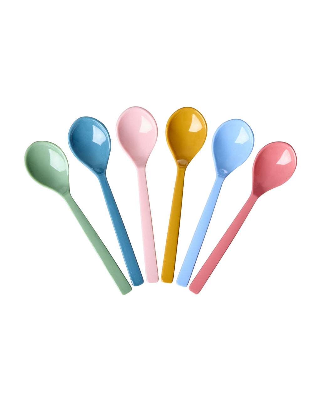 Pack 6 cucharas de melamina - colores All you need is Love and Colors