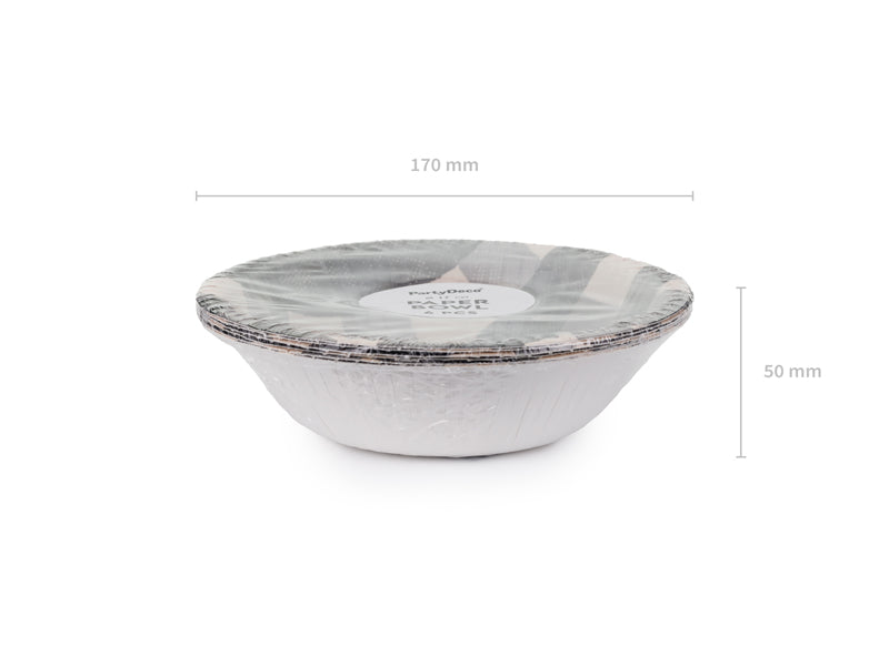 Bowls de papel cuadros cuadros negros y beige