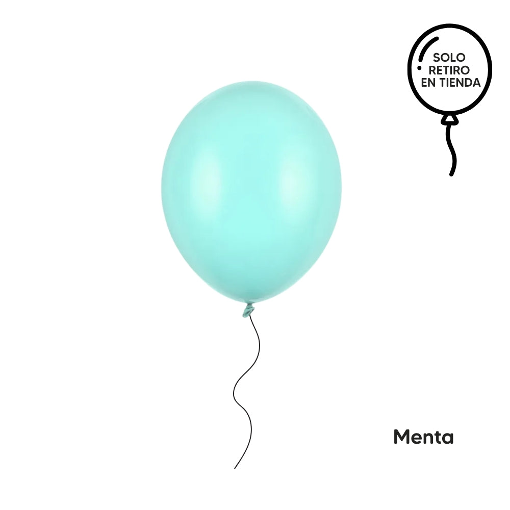 Globo 30 cm inflado con helio - Verde (elegir un color)