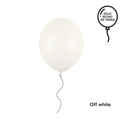 Globo 30cm inflado con helio - blancos y metalizados (elige el color)