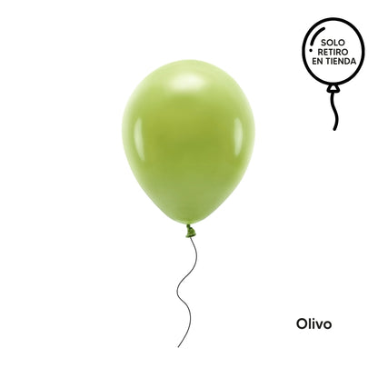 Globo 30 cm inflado con helio - Verde (elegir un color)