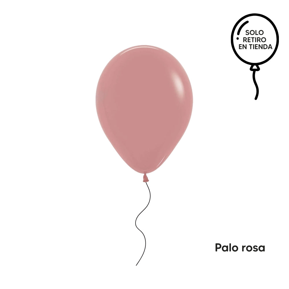 Globo 30cm inflado con helio - rosados (elige un color)