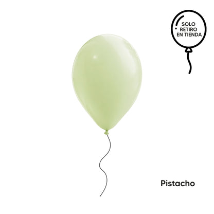 Globo 30 cm inflado con helio - Verde (elegir un color)