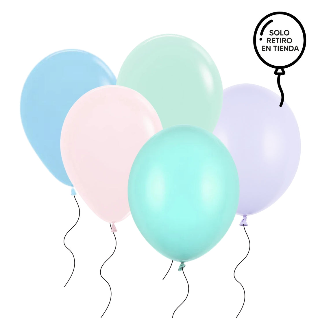 Ramo de globos inflados con helio - sirenas